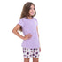 Girls summer pajama set Lilac t-shirt + Floral shorts